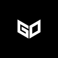 gd-Buchstaben-Logo-Design mit schwarzem Hintergrund in Illustrator. Vektorlogo, Kalligrafie-Designs für Logo, Poster, Einladung usw. vektor