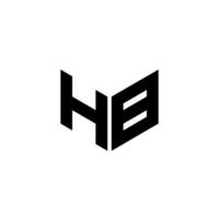 hb-Buchstaben-Logo-Design mit weißem Hintergrund in Illustrator. Vektorlogo, Kalligrafie-Designs für Logo, Poster, Einladung usw. vektor