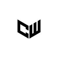 cw-Buchstaben-Logo-Design mit weißem Hintergrund im Illustrator. Vektorlogo, Kalligrafie-Designs für Logo, Poster, Einladung usw. vektor