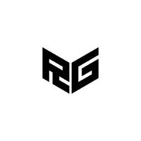 rg-Buchstaben-Logo-Design mit weißem Hintergrund in Illustrator. Vektorlogo, Kalligrafie-Designs für Logo, Poster, Einladung usw vektor