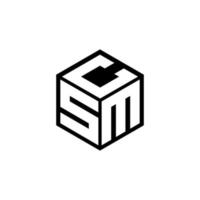 smc-Brief-Logo-Design mit weißem Hintergrund in Illustrator, Vektor-Logo moderner Alphabet-Schriftart-Überlappungsstil. Kalligraphie-Designs für Logo, Poster, Einladung usw. vektor