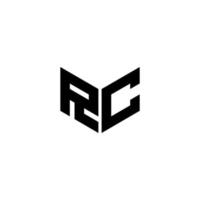 rc-Buchstaben-Logo-Design mit weißem Hintergrund in Illustrator. Vektorlogo, Kalligrafie-Designs für Logo, Poster, Einladung usw. vektor