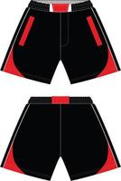shorts design för män, trendig design, svart och röd Färg kombination vektor