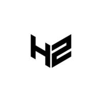 hz brev logotyp design med vit bakgrund i illustratör. vektor logotyp, kalligrafi mönster för logotyp, affisch, inbjudan, etc.