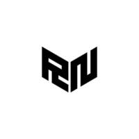 rn-Brief-Logo-Design mit weißem Hintergrund im Illustrator. Vektorlogo, Kalligrafie-Designs für Logo, Poster, Einladung usw. vektor