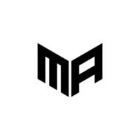 m-Brief-Logo-Design mit weißem Hintergrund in Illustrator. Vektorlogo, Kalligrafie-Designs für Logo, Poster, Einladung usw. vektor
