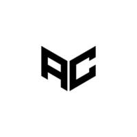 ac-Buchstaben-Logo-Design mit weißem Hintergrund in Illustrator. Vektorlogo, Kalligrafie-Designs für Logo, Poster, Einladung usw. vektor
