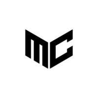 mc brev logotyp design med vit bakgrund i illustratör. vektor logotyp, kalligrafi mönster för logotyp, affisch, inbjudan, etc.