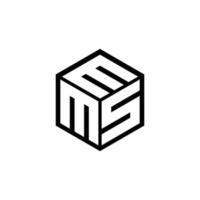 msm-Buchstaben-Logo-Design mit weißem Hintergrund in Illustrator, Vektor-Logo moderner Alphabet-Schriftart-Überlappungsstil. Kalligraphie-Designs für Logo, Poster, Einladung usw. vektor