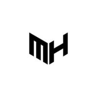 mh-Buchstaben-Logo-Design mit weißem Hintergrund in Illustrator. Vektorlogo, Kalligrafie-Designs für Logo, Poster, Einladung usw. vektor
