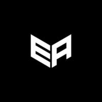 EA-Brief-Logo-Design mit schwarzem Hintergrund in Illustrator. Vektorlogo, Kalligrafie-Designs für Logo, Poster, Einladung usw. vektor