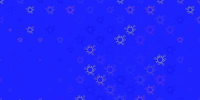 hellrosa, blaue Vektorschablone mit Grippezeichen. vektor