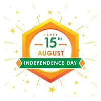 15. august indisches unabhängigkeitstag-konzeptlogo, stempel, zeichen, symbole vektor