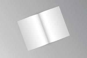 a3 flygblad, broschyr mockup, a3 halvvikt tom mall design, ett vika ihop flygblad med kopia Plats, 3d vektor illustration.