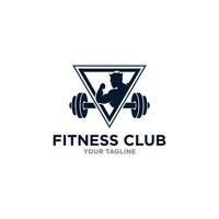 Fitness-Logo-Design-Vorlage Gesundheits- oder Fitness-Vektor-Bild vektor