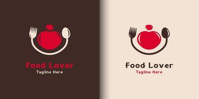 restaurang mat älskare logotyp design mall vektor