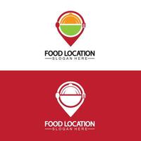 Logo-Designvorlage für Lebensmittelstandorte vektor