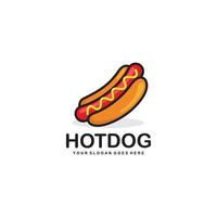 Hot-Dog-Logo-Design-Vektor vektor