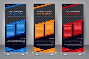 elegantes Business-Rollup-Banner-Template-Design. kreative moderne abstrakte Unternehmensaufsteller x Banner-Layout-Vorlage. vektor