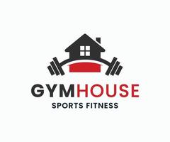 Fitness-Haus, Logo-Design-Vorlage für Fitness zu Hause vektor