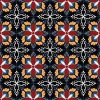 Nahtloses Muster dekorativ, Blumenmuster im Vintage-Mandala-Stil für Tätowierungen, Stoffe oder Dekorationen vektor