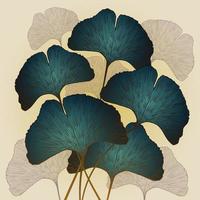 gingko biloba löv vektor illustration