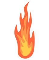 Flamme-Feuer-Symbol. bunte Vektorillustration lokalisiert auf weißem Hintergrund. vektor
