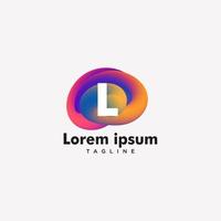 Buchstabe l Logo Gradient bunt, Logo Template Design Vektor. vektor