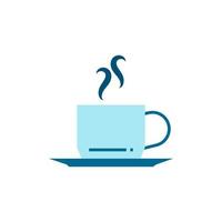 Tee- oder Kaffeetassensymbol, Vektor und Illustration.