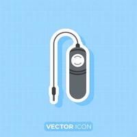 Kamera-Fernbedienungssymbol, flaches Design. vektor