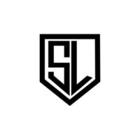 sl-Buchstaben-Logo-Design mit weißem Hintergrund im Illustrator. Vektorlogo, Kalligrafie-Designs für Logo, Poster, Einladung usw. vektor