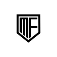 mf brev logotyp design med vit bakgrund i illustratör. vektor logotyp, kalligrafi mönster för logotyp, affisch, inbjudan, etc.