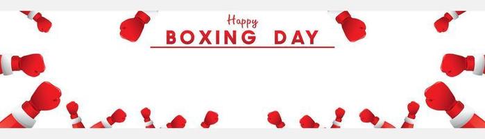 boxing day vector illustration.typography kombiniert in form von boxhandschuhen