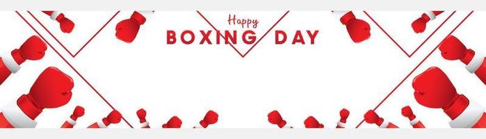 boxing day vector illustration.typography kombiniert in form von boxhandschuhen