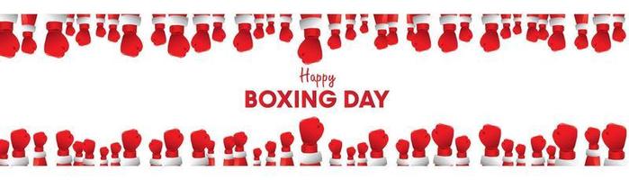 boxing day vector illustration.typography kombiniert in form von boxhandschuhen