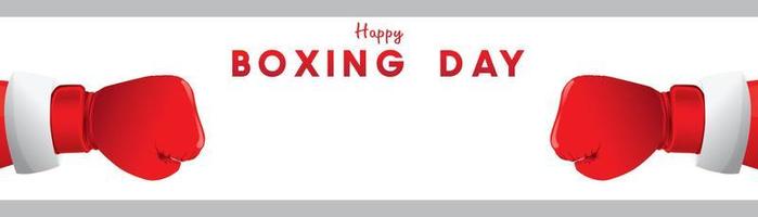 boxing day vector illustration.typography kombiniert in form von boxhandschuhen