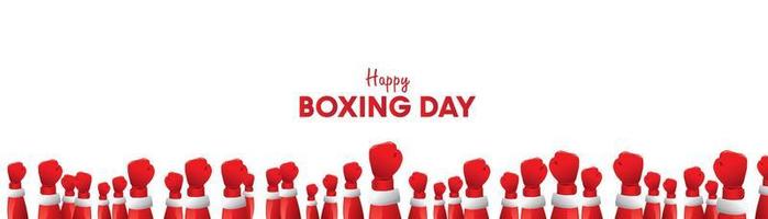 boxing day vector illustration.typography kombiniert in form von boxhandschuhen