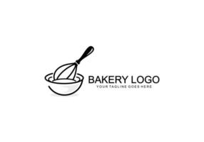 Bäckerei einfacher flacher Logovektor vektor