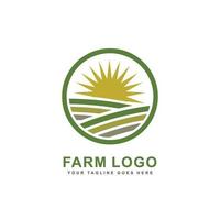 Farm-Logo. Ackerland-Logo-Vektor vektor