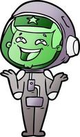 Cartoon lachender Astronaut vektor