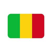 Mali-Vektorflagge mit abgerundeten Ecken isoliert auf weißem Hintergrund vektor
