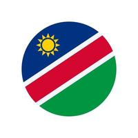 namibia vektor flagga cirkel isolerat på vit bakgrund