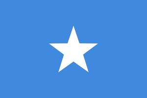 Somalia-Vektorflagge. nationales symbol des afrikanischen landes vektor
