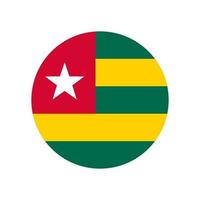 Togo vektor flagga cirkel isolerat på vit bakgrund
