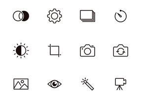 Fotografie Dünne Ikonen vektor