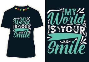 värld leende dag t-shirt design vektor
