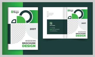 abstrakte Business-Broschüren-Cover Bi-Fold-Design-Vorlage vektor