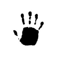 Handabdruck-Silhouette-Illustration. Handflächensilhouette für Logo, Piktogramm-Apps, Website und oder Grafikdesignelement, Vektorillustration vektor