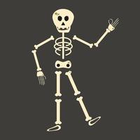 en glad skelett vem är håller på med väl. Bra död- vektor