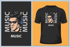 Musik-T-Shirt-Vektor vektor